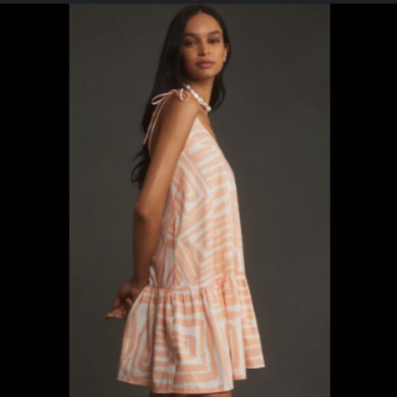 Brand New Maeve Sleeveless Flounce Swing Mini Dress - Picture 4 of 12